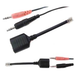 1 Adaptateur pour cisco ip voip microphone telephone jack casque rj2 rj9 3,5mm ECLATS DESTOCKAGE