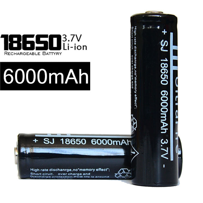 1 batterie rechargeable 18650 3.7v 6000mah 6a KingWei li-ion pour lampe torche q5 - ECLATS DESTOCKAGE