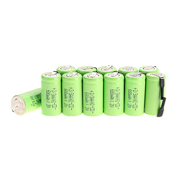 1 Batterie rechargeable 2/3AA Ni-Cd 600mAh 1.2v Classe énergétique A++