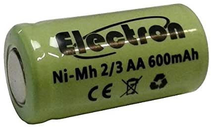 1 Batterie rechargeable 2/3AA Ni-Cd 600mAh 1.2v Classe énergétique A++ sans lamelle ECLATS DESTOCKAGE