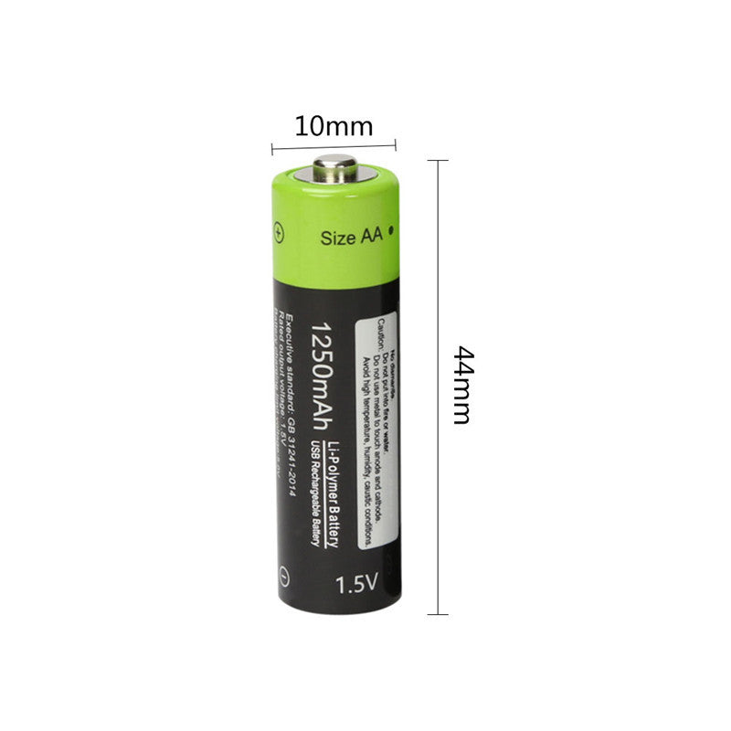 1 batterie rechargeable lithium 1250mAh 1.5V AA lr06 Znter micro usb li-polymer ECLATS DESTOCKAGE