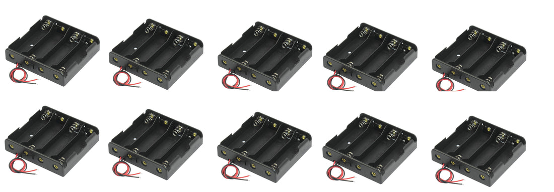 10 Boitier Bloc Coupleur Support de 4 Batterie Pile rechargeable 18650 3.7v ECLATS DESTOCKAGE