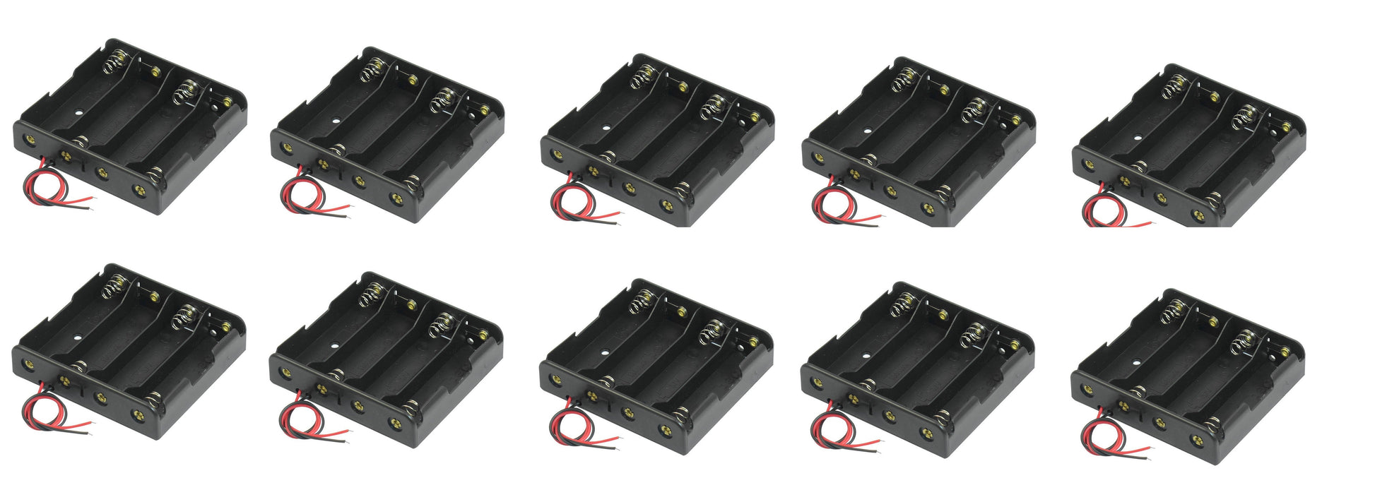 10 Boitier Bloc Coupleur Support de 4 Batterie Pile rechargeable 18650 3.7v ECLATS DESTOCKAGE