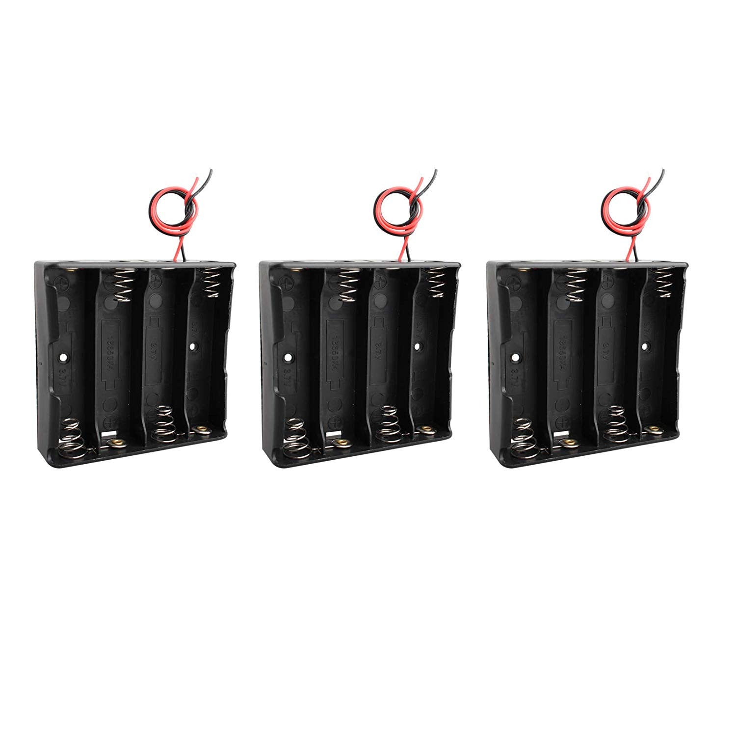3 Boitier Bloc Coupleur Support de 4 Batterie Pile rechargeable 18650 3.7v ECLATS DESTOCKAGE