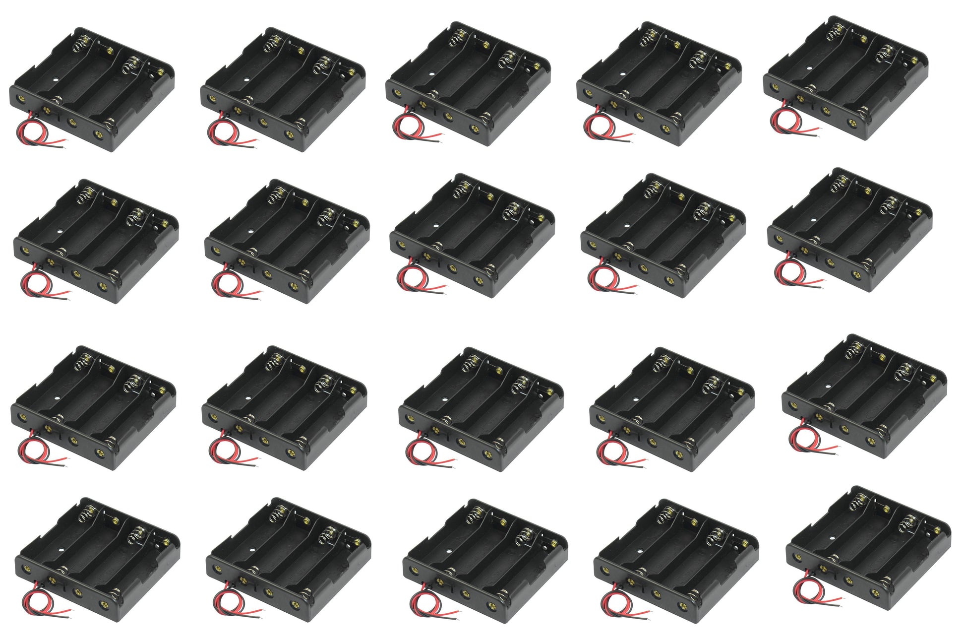 20 Boitier Bloc Coupleur Support de 4 Batterie Pile rechargeable 18650 3.7v ECLATS DESTOCKAGE