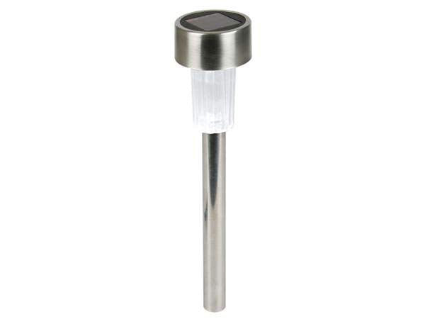1 lampe de jardin eclairage lumiere led solaire csol04d tube 37cm socle poteau acier inoxydable ECLATS DESTOCKAGE
