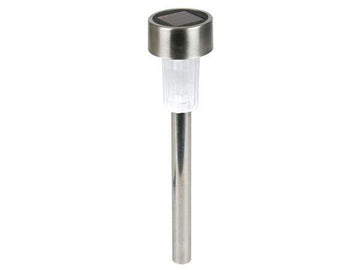 1 lampe de jardin eclairage lumiere led solaire csol04d tube 37cm socle poteau acier inoxydable ECLATS DESTOCKAGE