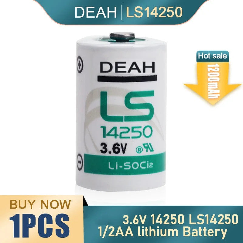 1 pile lithium 3.6v 1/2aa er14250 ls14250 lr14250 er14250h li-socl2 1200mah ECLATS DESTOCKAGE