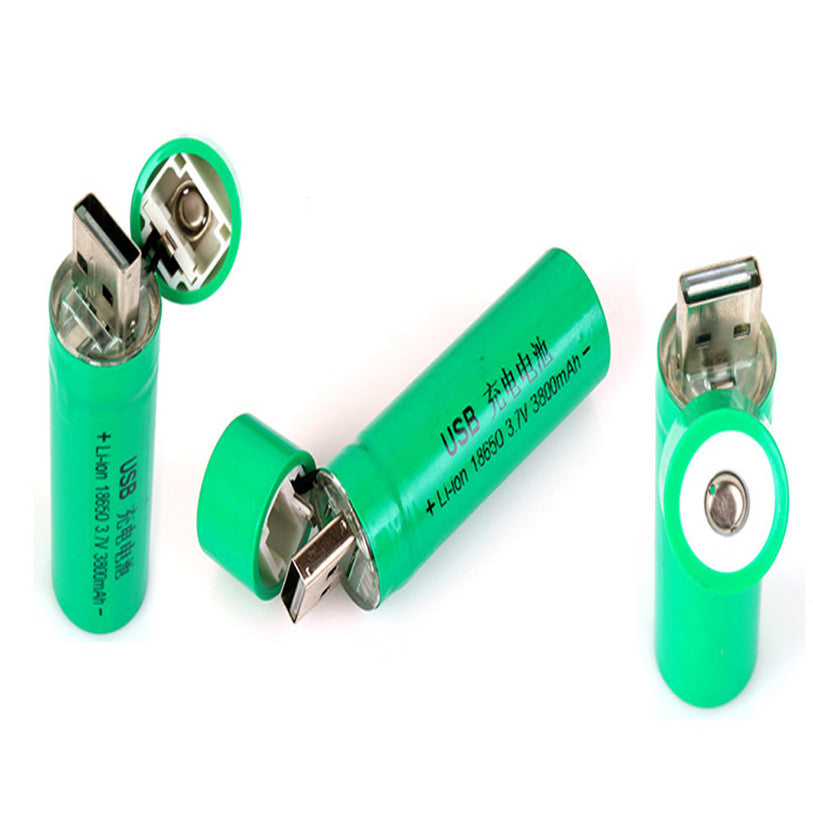 1 pile USB Rechargeable 18650 batterie 3.7v Li-ion 1500mah maxi 3800mAh pour torche eclairage - ECLATS DESTOCKAGE