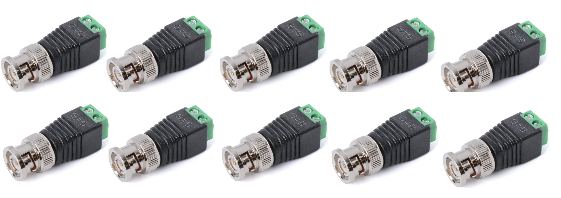 10 Adaptateur Coaxial Balun Vidéo Connecteur BNC Mâle CCTV Caméra BNC-16 - ECLATS DESTOCKAGE