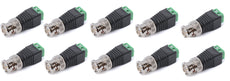 10 Adaptateur Coaxial Balun Vidéo Connecteur BNC Mâle CCTV Caméra BNC-16