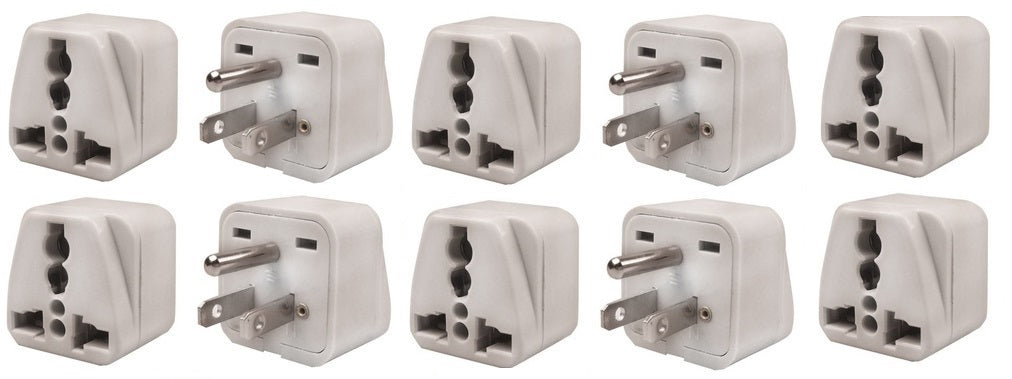 10 Adaptateur de voyage Thaïlande Mexico Caraïbes USA prise électrique monde vers usa etats-unis - ECLATS DESTOCKAGE