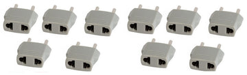 10 Adaptateur gris voyage prise electrique secteur us vers fiche euro chine japon canada - ECLATS DESTOCKAGE