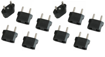10 adaptateurs secteur asie prise electrique usa vers euro convertisseur chine japon voyage - ECLATS DESTOCKAGE