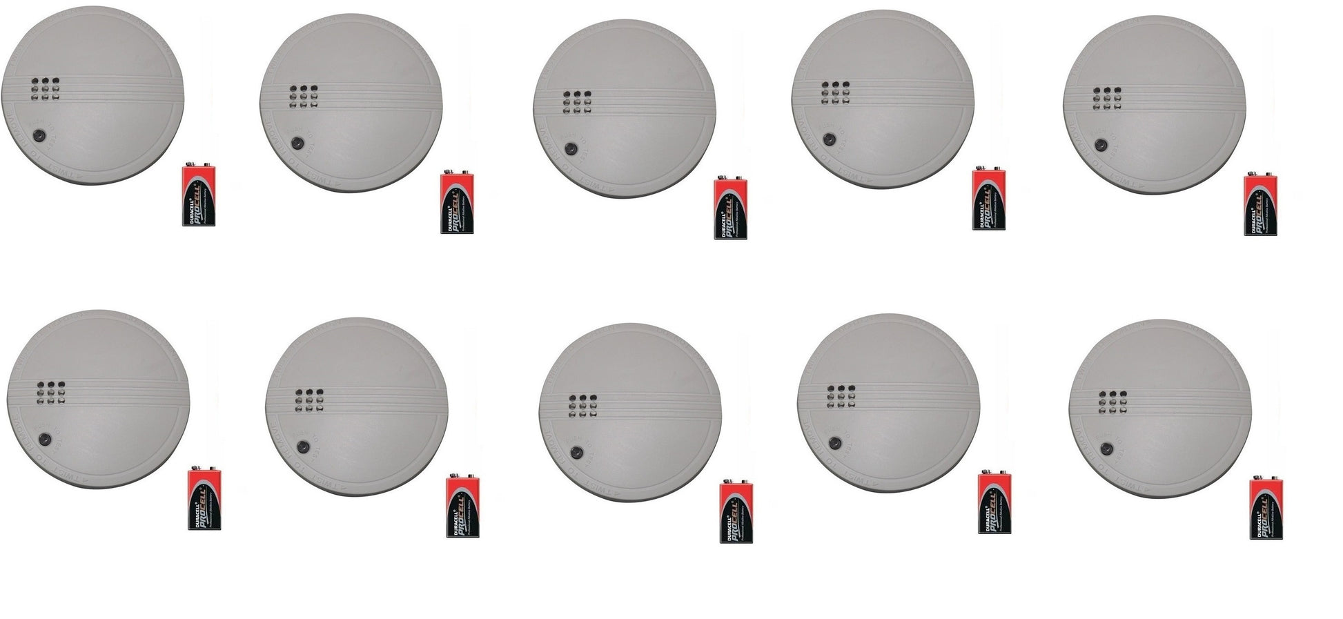 10 alarme incendie détecteur de fumée + 4 pile 9v feu norme en 14604 autonome detection buzzer - ECLATS DESTOCKAGE