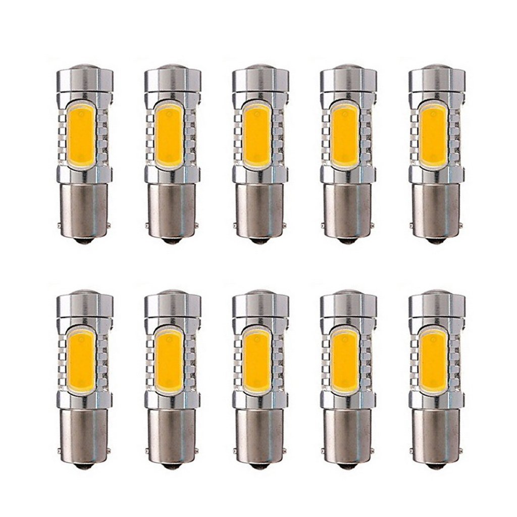 10 Ampoule led ba15s 12v 7.5w 8w p21w auto 1156 smd blanc lumiere gyrophare - ECLATS DESTOCKAGE