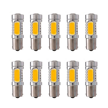 10 Ampoule led ba15s 12v 7.5w 8w p21w auto 1156 smd blanc lumiere gyrophare - ECLATS DESTOCKAGE