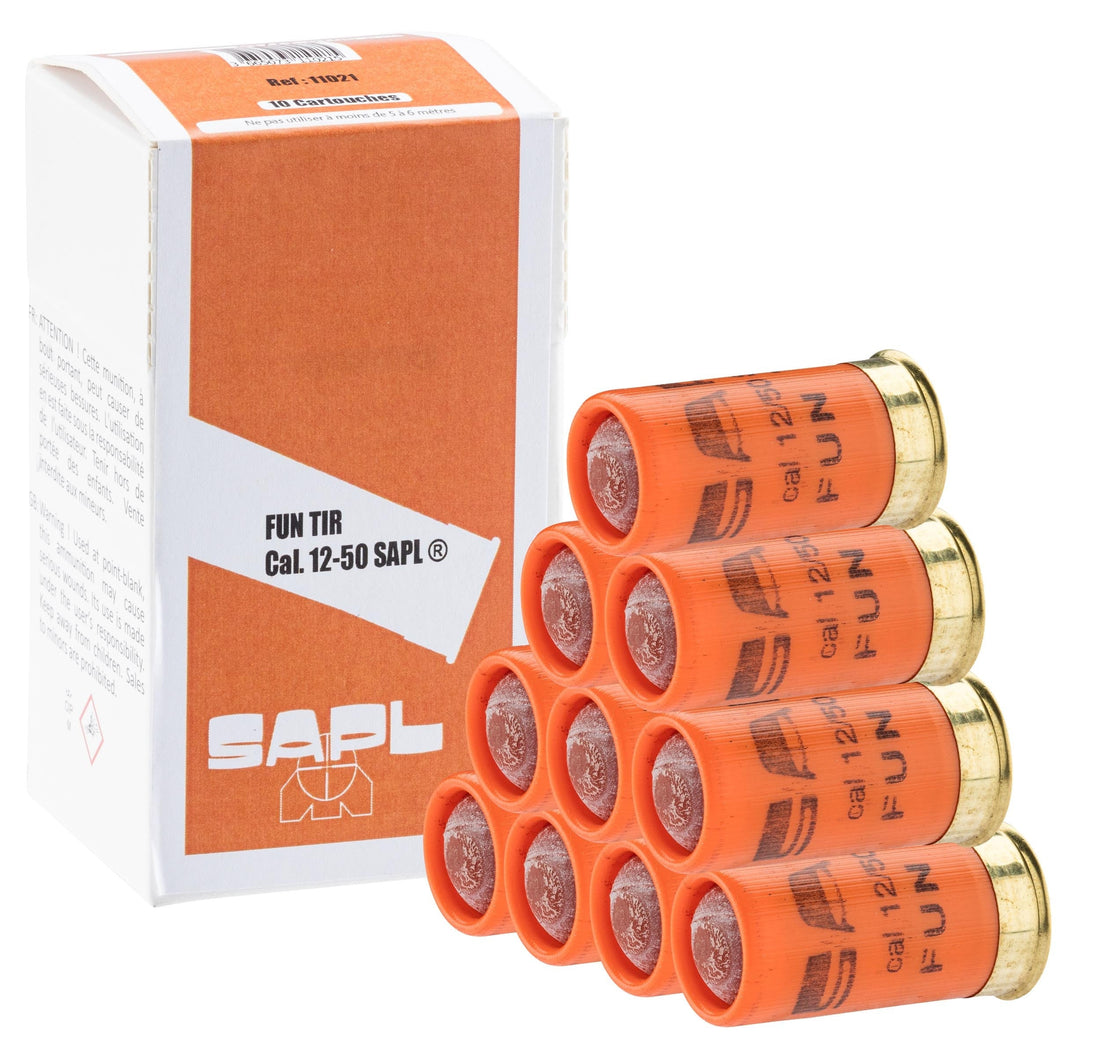 10 balles cartouche caoutchouc calibre 12/50 munition pour arme gc27 gv27l gc54 gc54da fun tir ECLATS DESTOCKAGE