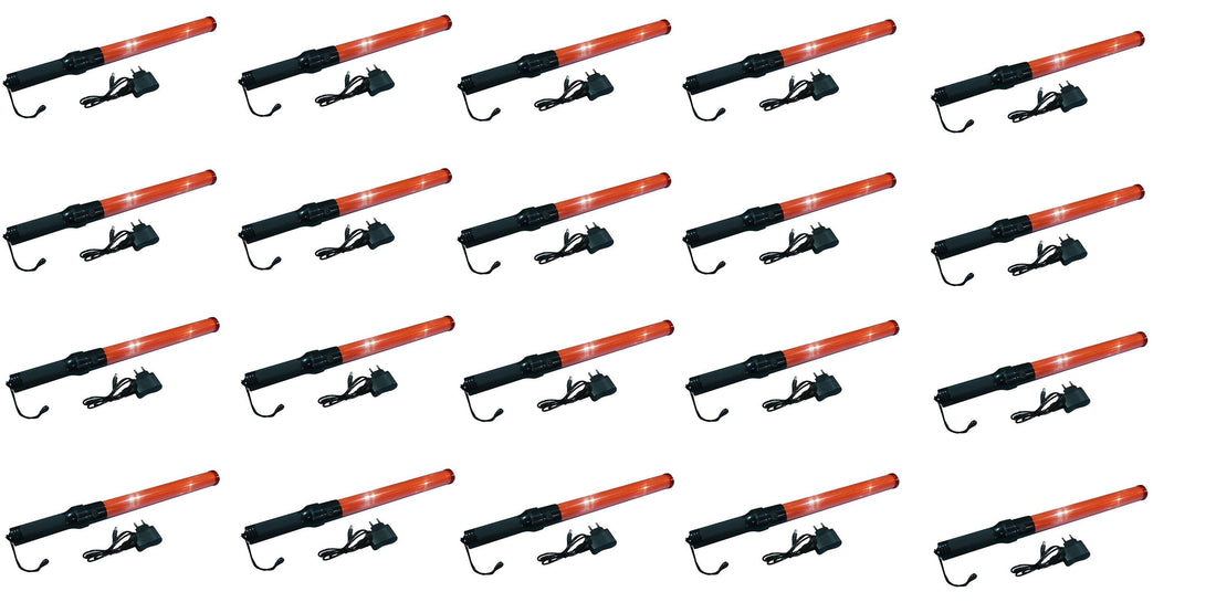 20 Baton lumineux GM torche rechargeable rouge signalisation police route circulation voiture avion ECLATS DESTOCKAGE