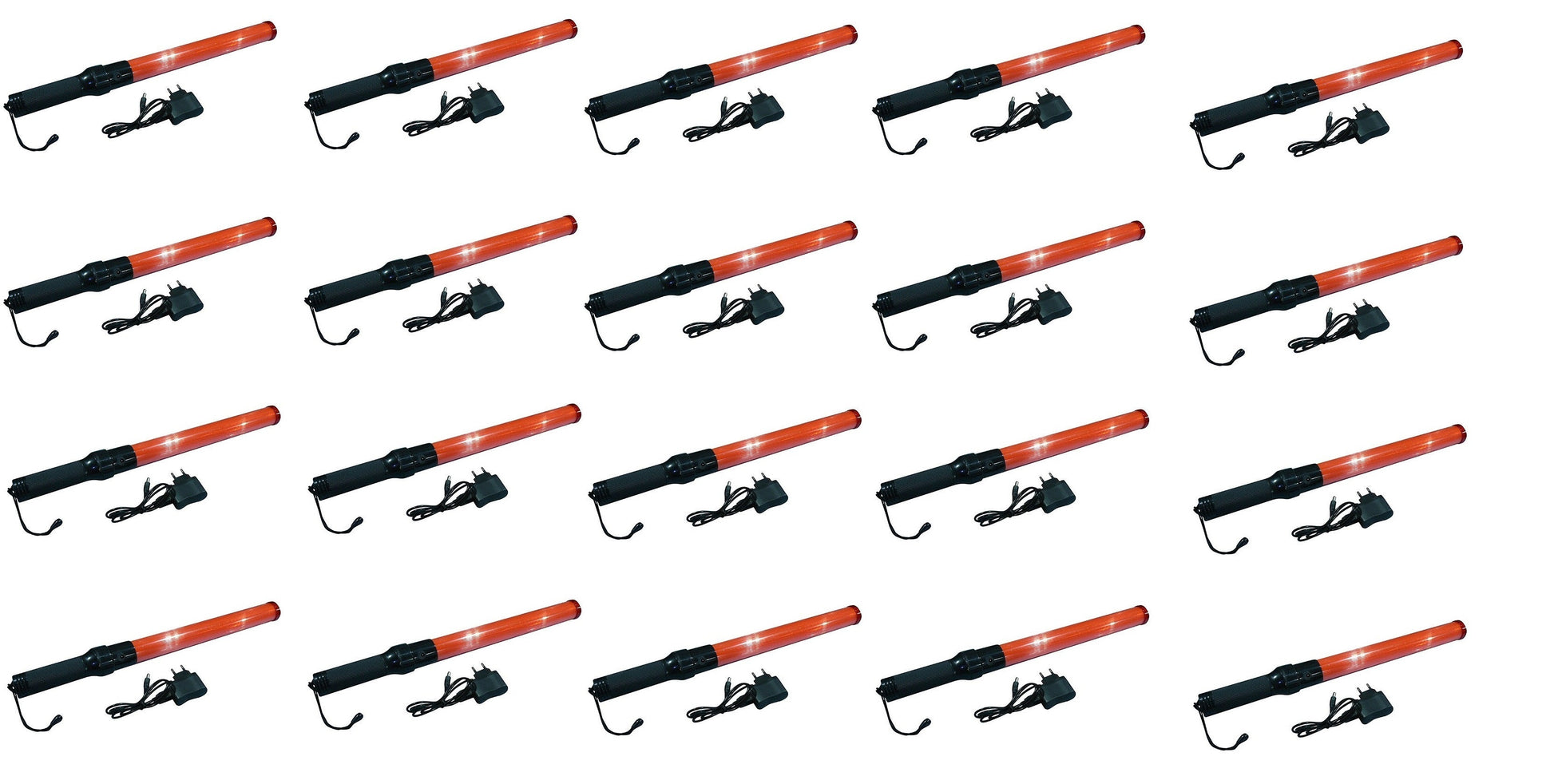 20 Baton lumineux GM torche rechargeable rouge signalisation police route circulation voiture avion ECLATS DESTOCKAGE