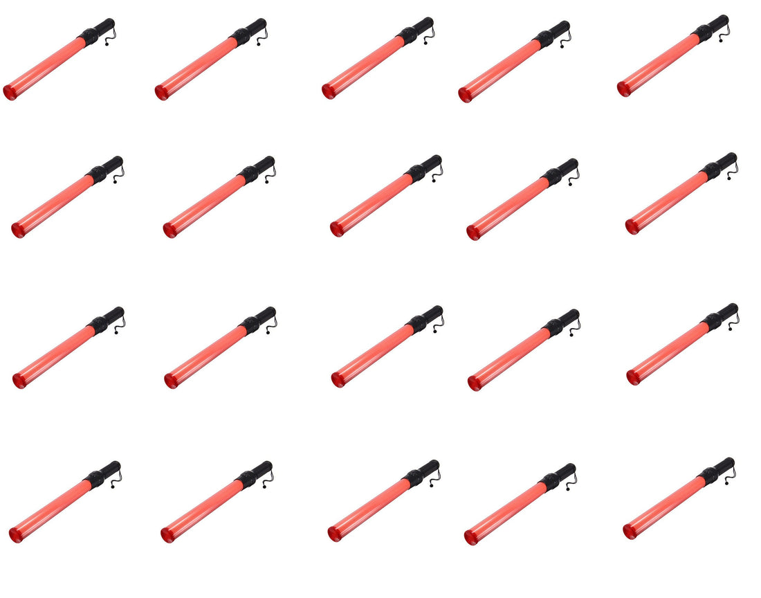 20 Batons lumineux rouge led signalisation police armee circulation voiture gendarmerie avion ECLATS DESTOCKAGE