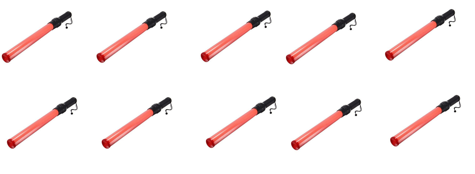 10 Batons lumineux rouge led signalisation police armee circulation voiture gendarmerie avion - ECLATS DESTOCKAGE