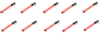 10 Batons lumineux rouge led signalisation police armee circulation voiture gendarmerie avion - ECLATS DESTOCKAGE