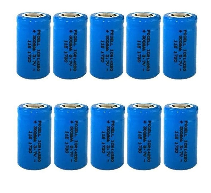 10 Batterie lithium rechargeable 14250 3.7v 300mAh ICR14250 1/2AA lampe torche Appareil photo ECLATS DESTOCKAGE