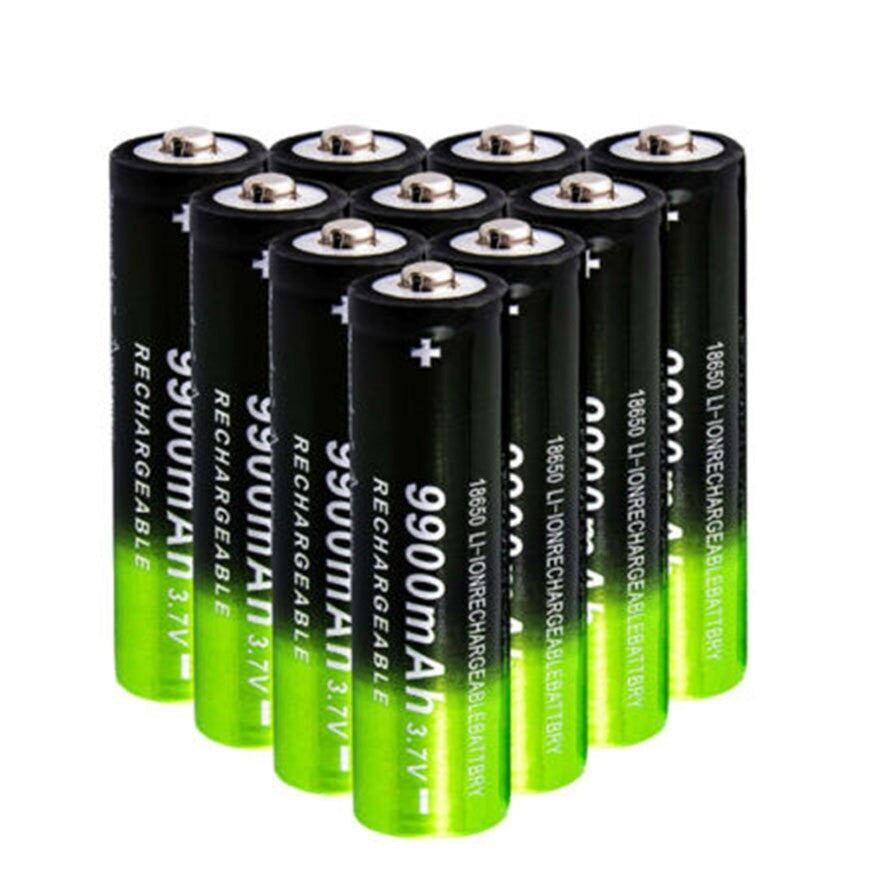 10 batteries rechargeable 18650 3.7v 9a 9000mah li-ion haute capacité pour lampe torche q5 - ECLATS DESTOCKAGE