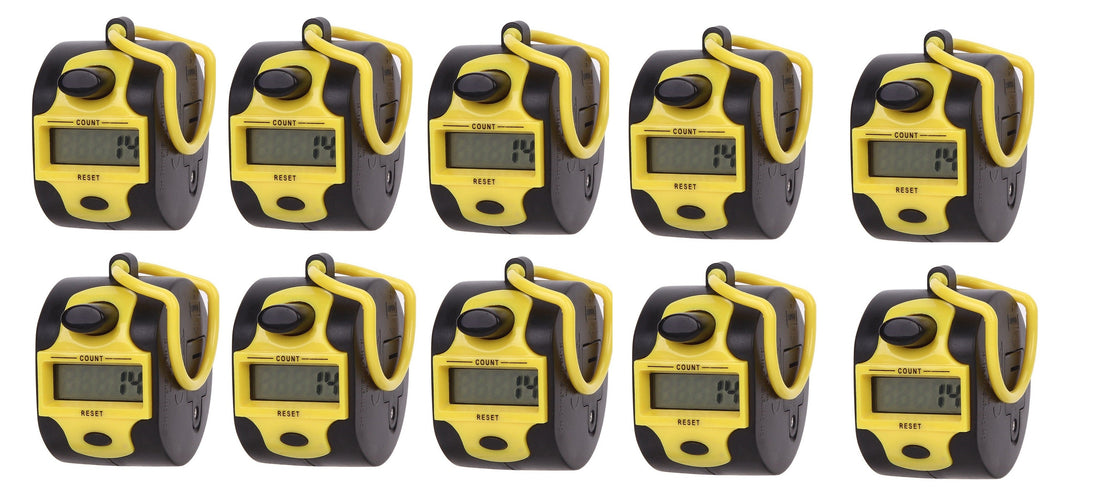 10 Compteur manuel jaune 5 chiffres numérique afficheur lcd digits comptage personne score point ECLATS DESTOCKAGE
