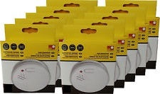 10 détecteurs de fumée 9v en 14604 alarme incendie df9 det 010 kd 107 buzzer - ECLATS DESTOCKAGE