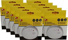 10 détecteurs de fumée en 14604 alarme incendie autonome df9 det 010 kd 107 9v buzzer - ECLATS DESTOCKAGE
