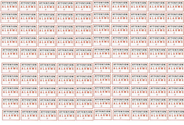 100 etiquettes signalisation adhesive sticker alarme securite autocolant dissuasive protection ECLATS DESTOCKAGE