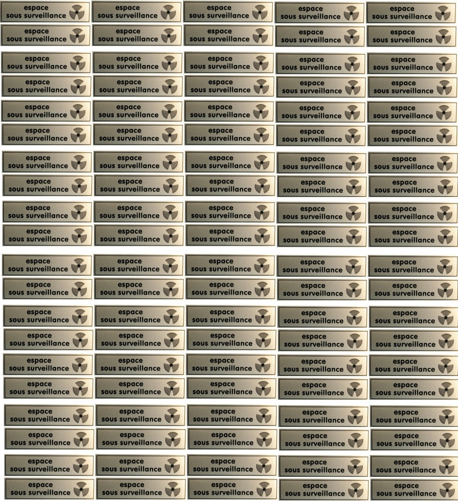 100 etiquettes signalisation affichage panneau sticker espace video surveillance autocollant signale ECLATS DESTOCKAGE