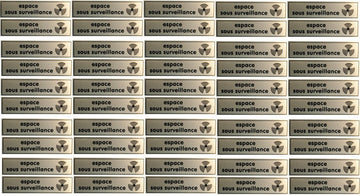 50 etiquettes signalisation affichage panneau sticker espace video surveillance autocollant signale ECLATS DESTOCKAGE