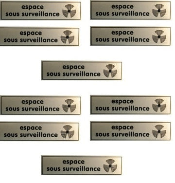 10 etiquettes signalisation affichage panneau sticker espace video surveillance autocollant signale ECLATS DESTOCKAGE