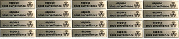 20 etiquettes signalisation affichage panneau sticker espace video surveillance autocollant signale ECLATS DESTOCKAGE