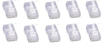 10 fiches rj45 8p/8c plug cristal reseau télephonique internet plug lan connecteur ethernet cat6e ECLATS DESTOCKAGE