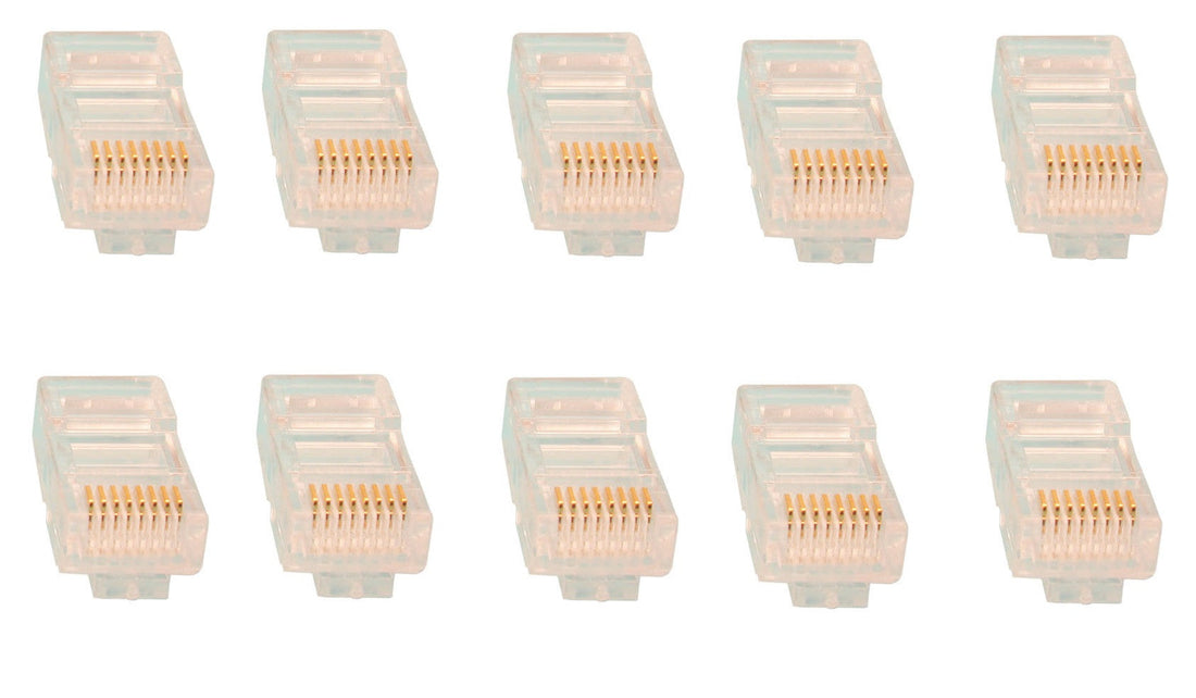 10 fiches rj45 plug cristal 8p/8c reseau télephonique internet plug lan connecteur ethernet cat6e ECLATS DESTOCKAGE