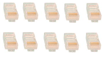10 fiches rj45 plug cristal 8p/8c reseau télephonique internet plug lan connecteur ethernet cat6e ECLATS DESTOCKAGE
