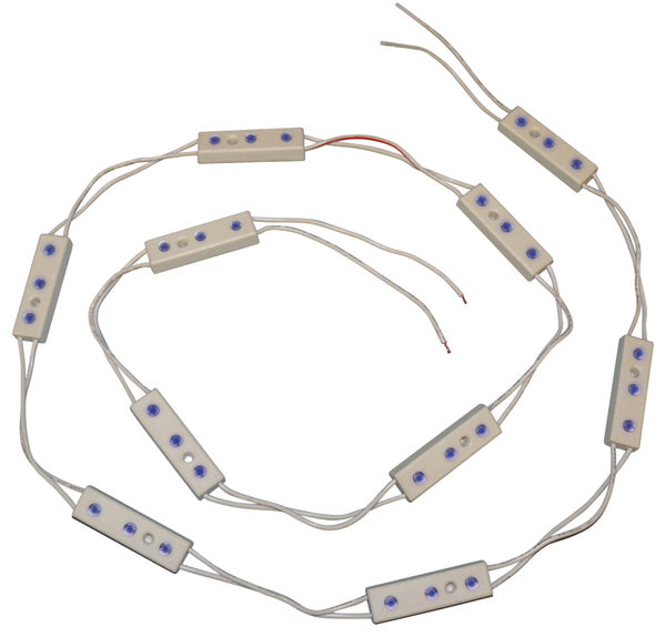 10 modules eclairage economique 3 led 0.25w bleue 12v ip44 lumiere basse tension lsl2b ECLATS DESTOCKAGE