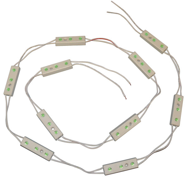 10 modules eclairage economique 3 led 0.25w vert 12v ip44 lsl2g lumiere basse tension ECLATS DESTOCKAGE