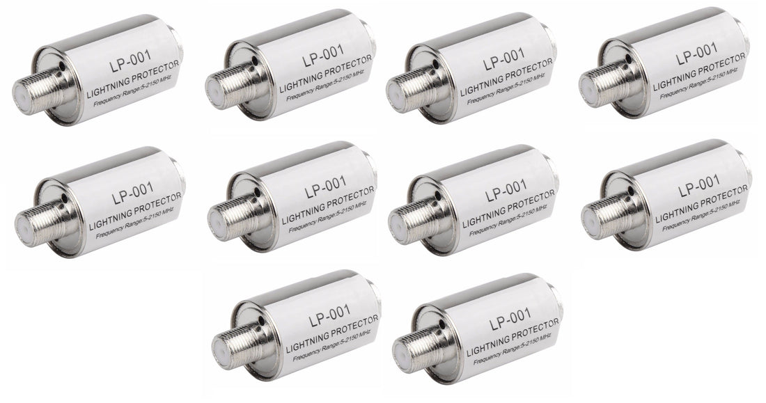 10 Parafoudre lp-001 fiche f tv sat decodeur satellite 0 à 2.5ghz surtension gsm antenne television ECLATS DESTOCKAGE