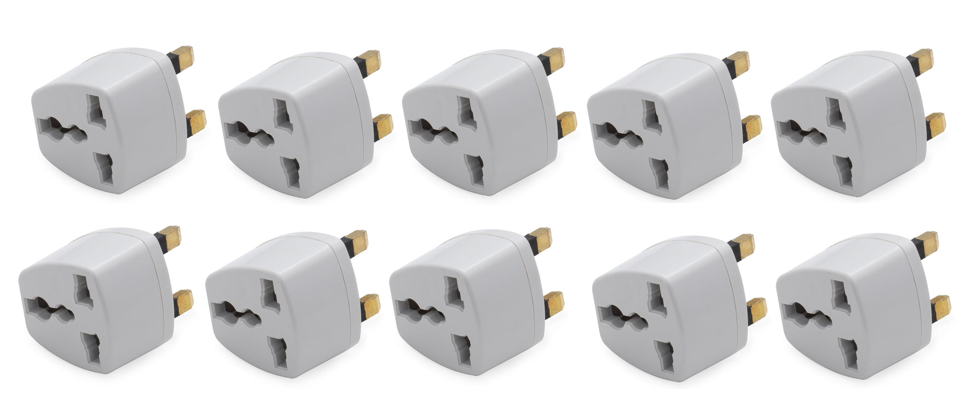 10 pcs adaptateur universel de voyage us/eu/japan/ vers uk 3 broches convertisseur de prise - ECLATS DESTOCKAGE