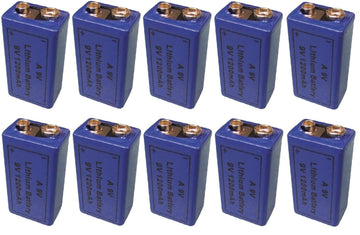 10 pile 9v lithium 1200ma a9v 522 mn1604 a1604 4022 6f22 6lf22 am6 6lr61 1604a ECLATS DESTOCKAGE