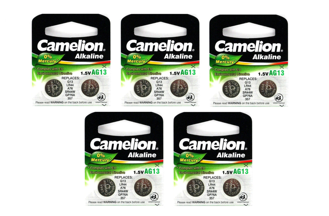 10 pile alcaline bouton 1.5vcc lr44 v13ga 357a a76 ag13 sr44 v357 l1154 v13ga ECLATS DESTOCKAGE
