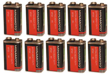 10 piles 9v zinc carbone 6lr61 6lf22 1604 6f22 g6f22xc mn1604 lr622 lr622b ECLATS DESTOCKAGE