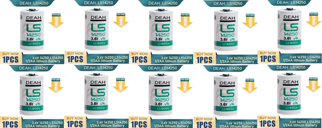 10 piles lithium 1/2aa 3.6v lr14250 lsa1200 er14250 er14255 ls14250 sl750 ECLATS DESTOCKAGE