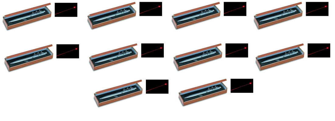 10 stylos bille laser rouge pointeur electronique faisceau blanc lampe led lazer (3 en 1) 143.1651 ECLATS DESTOCKAGE