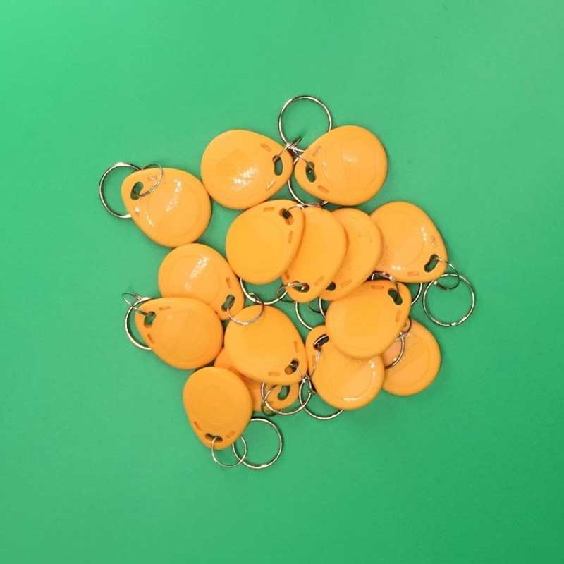 10 Tag 13.56mhz jaune rfid ic iso14443A s50 clef porte cle etanche Anti-corrosion mifare nfc 1K - ECLATS DESTOCKAGE